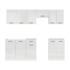 Modular kitchen JUNONA LINE 230 BBL BRW chalk gloss